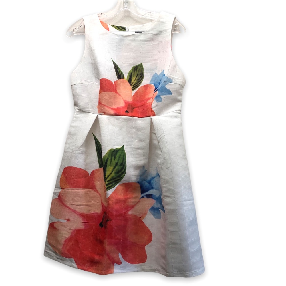 Christian Siriano Sleeveless Bold Floral Print Mini Summer Dress Women's Size M